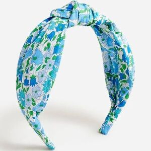 J.Crew Women's Liberty London Poppy & Daisy Cotton Knot Headband Blues
